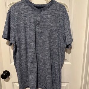Lee Men's Heather Navy Short-Sleeve Henley